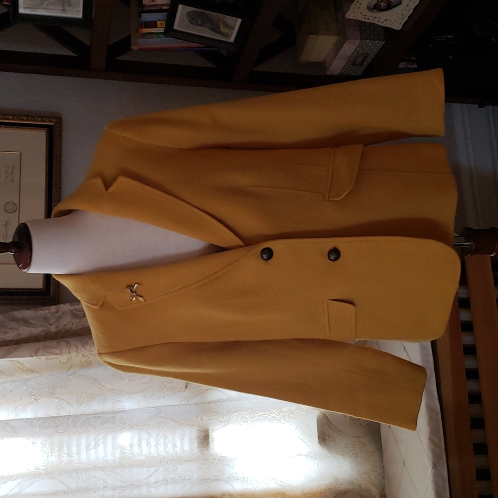 Talbots Mustard Yellow Wool Blazer